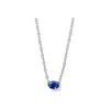Kendra Scott Cailin Silver Pendant Necklace In Blue Crystal In Metallic