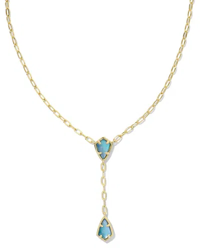 Kendra Scott Camry 14k Plated Mother Of Pearl Necklace In Gold