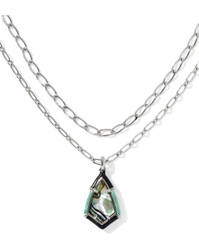 Kendra Scott Camry Enamel Frame Multi Strand Necklace