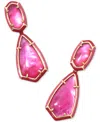Kendra Scott Women's Camry Enamel Frame Statement Earrings In Gold/azalea Illusion In Gold Azale
