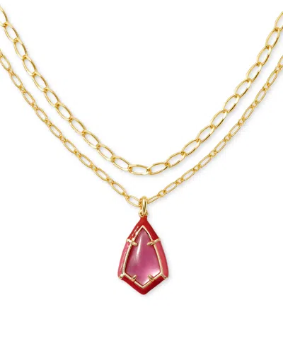 Kendra Scott Camry Gold-tone Layered Pendant Necklace, 17" + 3" Extender In Gold Azale