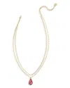 Kendra Scott Camry Mother Of Pearl Layered Necklace, 16-19 In Gold/azalea Illusion