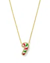 Kendra Scott Candy Cane Pendant Necklace In Gold