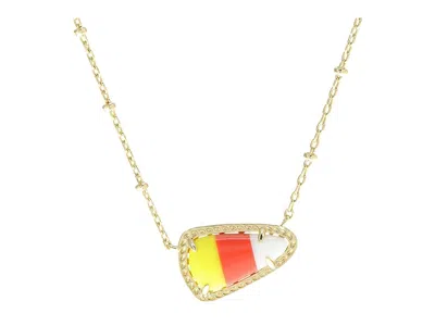 Kendra Scott Candy Corn Short Pendant In Gray