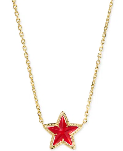 Kendra Scott Cassidy Star Adjustable 19" Pendant Necklace In Gold