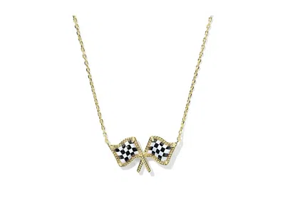 Kendra Scott Checkered Flag Short Pendant