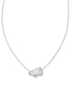 Kendra Scott Cheer Short Pendant Necklace In White Mother Of Pearl In Multi