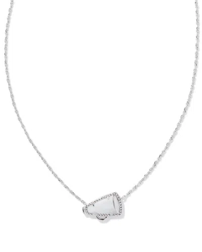 Kendra Scott Cheer Short Pendant Necklace In White Mother Of Pearl In Multi