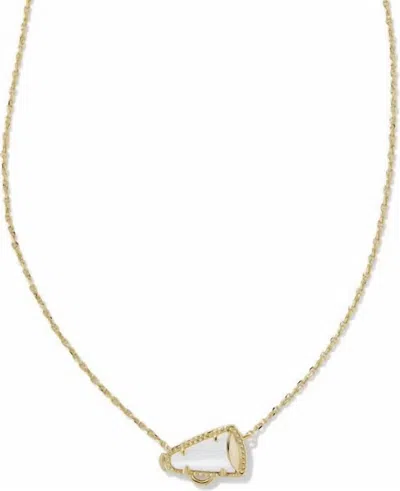 Kendra Scott Cheer Short Pendant Necklace In White Mother Of Pearl In Multi