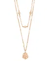 Kendra Scott Clove 14k Rose Gold Plated Multi Strand Necklace In Gold