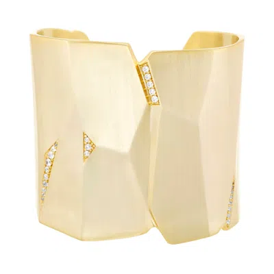Kendra Scott Constance Bracelet In Gold Plated Brass/white Cz In Multi
