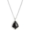 Kendra Scott 'cory' Semiprecious Stone Pendant Necklace In Black/silver