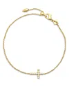 Kendra Scott Cross Crystal Delicate Bracelet In Gold