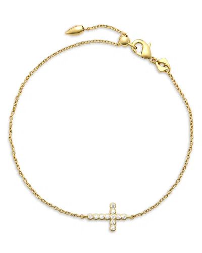 Kendra Scott Cross Crystal Delicate Bracelet In Gold