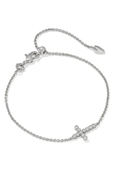 Kendra Scott Cross Crystal Tennis Bracelet In Gold