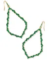 Kendra Scott Crystal Open Frame Statement Earrings In Green
