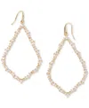 Kendra Scott Crystal Open Frame Statement Earrings In Gold White