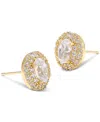 Kendra Scott Cubic Zirconia 14k Gold Plated Over Brass Bella Stud Earrings In Gold