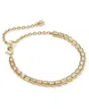 Kendra Scott Cubic Zirconia 14k Gold Plated Over Brass Bella Tennis Bracelet In Gold