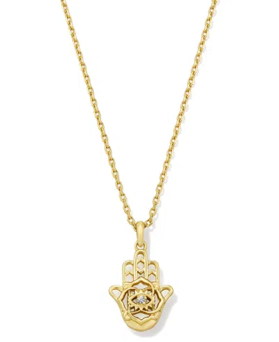 Kendra Scott Cubic Zirconia 14k Gold-tone Over Brass Pendant Necklace