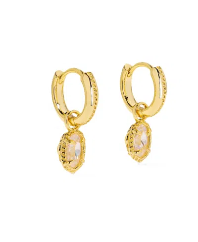 Kendra Scott Cubic Zirconia Gold-tone Mini Ellie Luxe Huggie Earrings