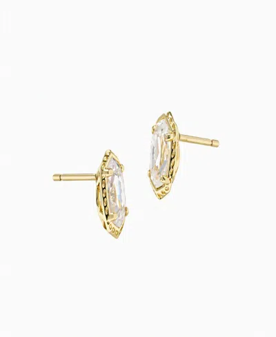 Kendra Scott Cubic Zirconia Gold-tone Mini Ellie Luxe Stud Earrings