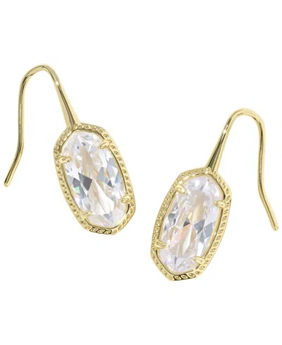 Kendra Scott Cubic Zirconia Lee Luxe Oval Drop Earrings In Pink