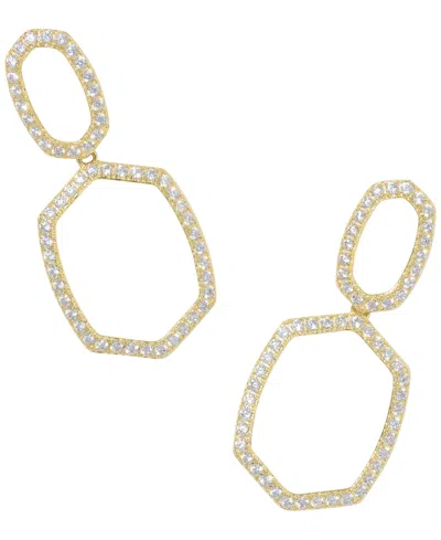 Kendra Scott Cubic Zirconia Open Daphne Pave Open Frame Drop Earrings In Pattern