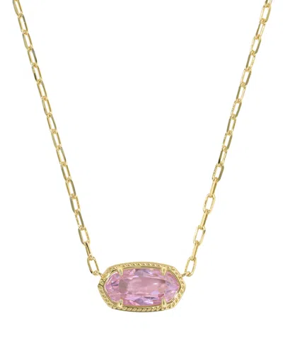 Kendra Scott Cubic Zirconia Oval Elisa Luxe Pendant Necklace In Neutral