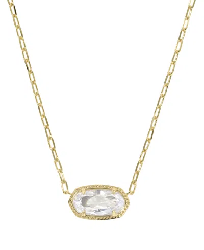 Kendra Scott Cubic Zirconia Oval Elisa Luxe Pendant Necklace In Pink