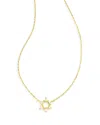 Kendra Scott Cubic Zirconia Star Of David Adjustable Pendant Necklace In 14k Gold Plated, 19 In Gold