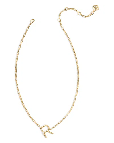 Kendra Scott Cultured Freshwater Pearl Initial Pendant Necklace In 14k Gold Plated, 19 In D