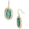 Kendra Scott Dani Deep Aqua Illusion Figaro Frame Drop Earrings