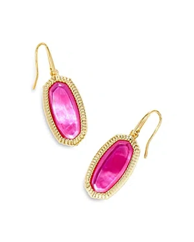 Kendra Scott Dani Ridge Frame Drop Earrings In Gold Azalea Illusion