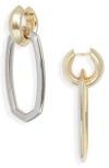 Kendra Scott Danielle Link Drop Earrings In Gold/rhodium Mixed Metal