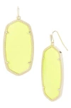 Kendra Scott Danielle In Neon Yellow Magnesite/gold