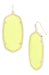 Kendra Scott Danielle In Neon Yellow Magnesite/gold