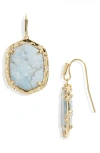 Kendra Scott Daphne Crystal Frame Drop Earrings In Gold Light Blue Magnesite