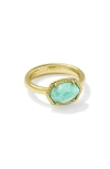 Kendra Scott Daphne Frame Amazonite Ring In Gold