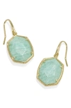 Kendra Scott Daphne Frame Stone Drop Earrings In White