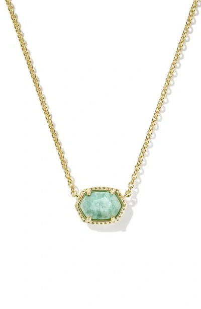 Kendra Scott Daphne Frame Stone Pendant Necklace In Gold