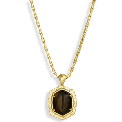Kendra Scott Daphne Frame Stone Pendant Necklace In Multi