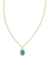 KENDRA SCOTT DAPHNE FRAMED KYOCERA OPAL ADJUSTABLE PENDANT NECKLACE, 19