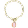 Kendra Scott Daphne Paper Clip Link Toggle Bracelet In Multi
