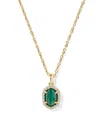 Kendra Scott Daphne Crystal Frame Pendant Necklace In Gold