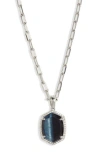 Kendra Scott Daphne Pavé Frame Pendant Necklace In Metallic