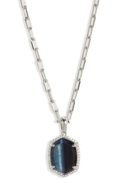 Kendra Scott Daphne Pavé Frame Pendant Necklace In Metallic