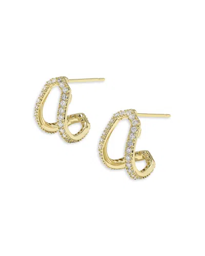 Kendra Scott Daphne Pave Huggie Earrings In Gold