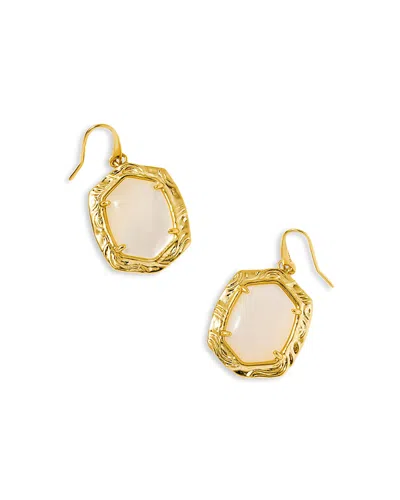 Kendra Scott Daphne Tiger Stripe Openwork Stone Drop Earrings In White