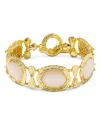 Kendra Scott Daphne Tiger Stripe Openwork Stone Statement Bracelet In Gold